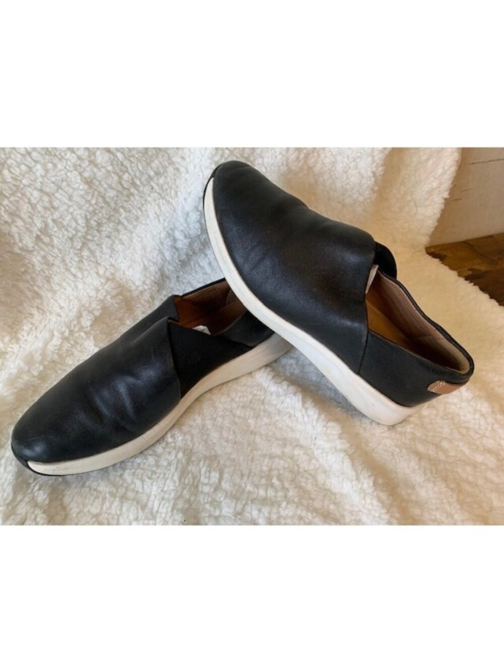 Clarks Unstructured Size 6 M Womens Shoes Navy Blue Slip On